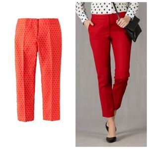 Boden Circle Orange Crop Bistro Trouser Pants 4 R